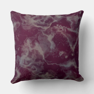 Red Wine Marble abstract Throw Pillow
