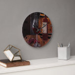 Red Wine Painting by Alfred Fox Large Clock<br><div class="desc">Red Wine Painting by Alfred Fox Large Clock.</div>