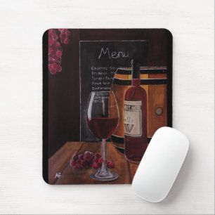 Red Wine Painting by Alfred Fox Mouse Pad