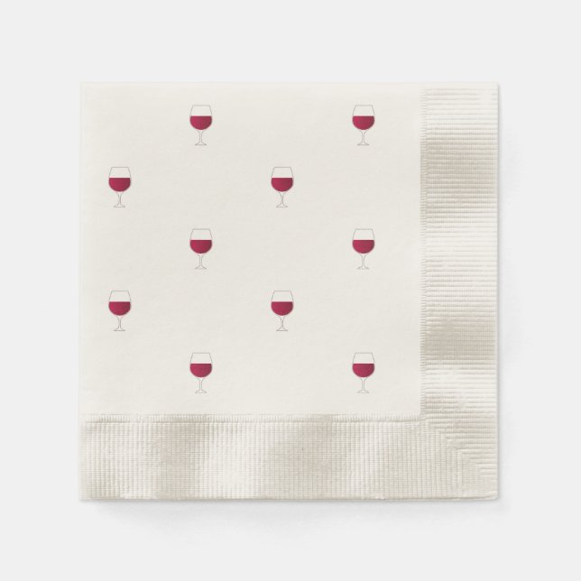Red Wine Pattern Gold Napkin (Front)