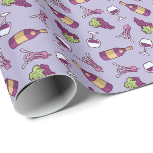 Red Wine Pattern Wrapping Paper