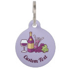 Red Wine Pet ID Tag