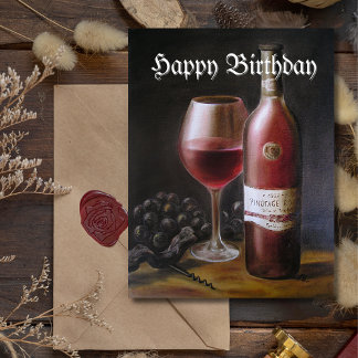 Red Wine Postcard