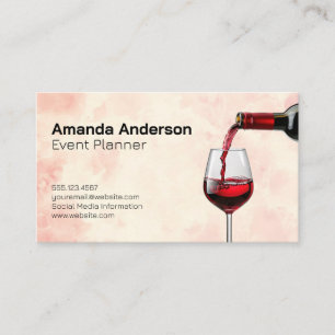 Red Wine Pour in Glass Business Card