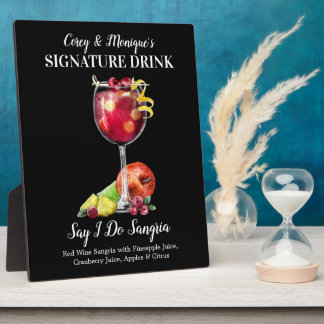Red Wine Sangria • PERSONALIZE this Drink Plaque