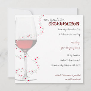 Red Wine & Sparkles Comany Invitations du Nouvel A