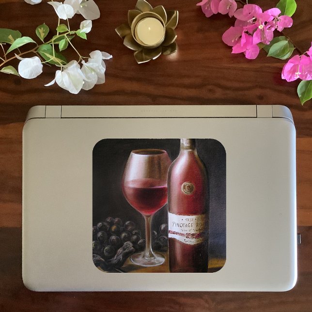 Red Wine Square Sticker (Creator Uploaded)