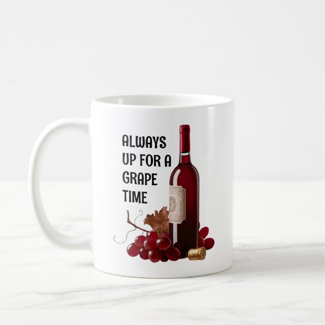 Red Wine Time Coffee Mug (Left)