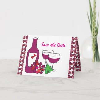 Red Wine Vineyard Wedding Save the Date Cards
