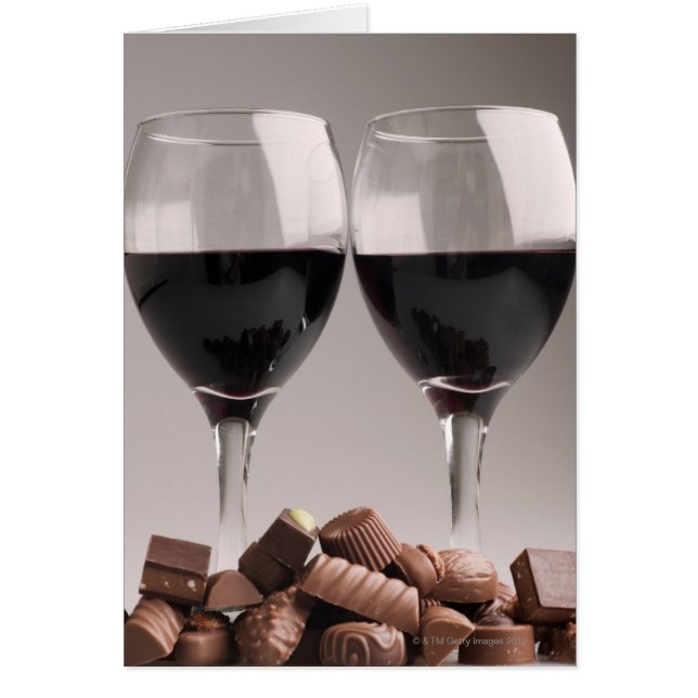 red wine with chocolates (Front)