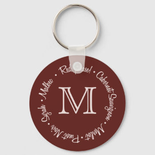 Red Wines custom monogram key chains