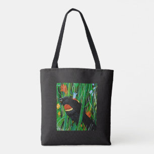 Red Wing Blackbird All Over Tote Bag