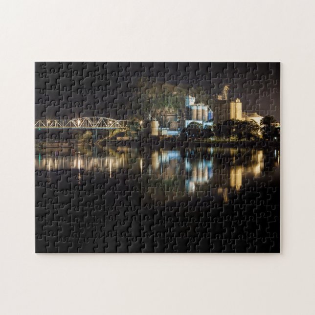 Red Wing, MN at Night Puzzle (Horizontal)