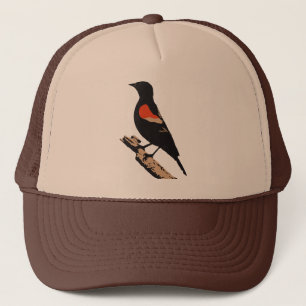 Red Winged Blackbird 4-Colour Design Trucker Hat