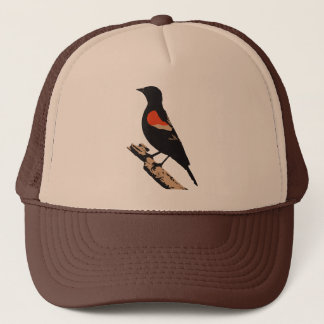 Red Winged Blackbird 4-Colour Design Trucker Hat