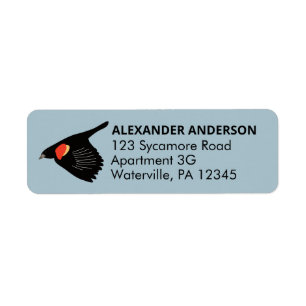 Red-Winged Blackbird in Flight Return Address