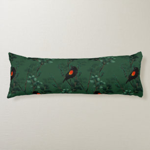 Red-Winged Blackbird Pattern Body Pillow
