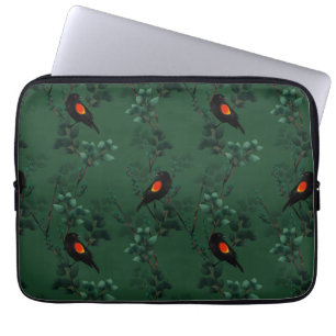 Red-Winged Blackbird Pattern Laptop Sleeve