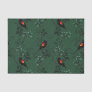 Red-Winged Blackbird Pattern Tissue Paper