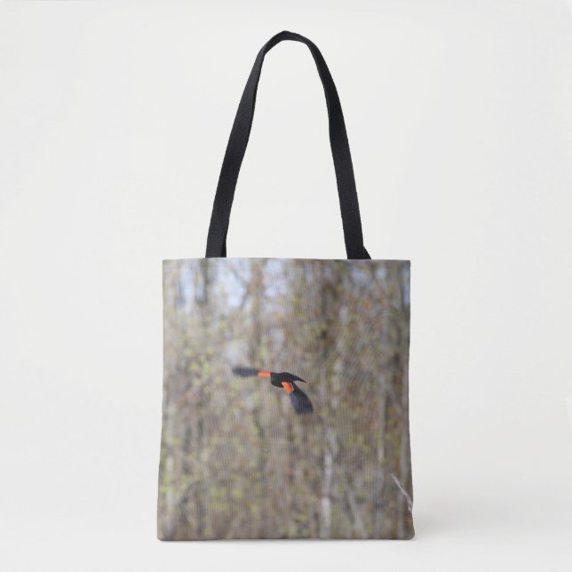Red-winged blackbird tote bag (Front)