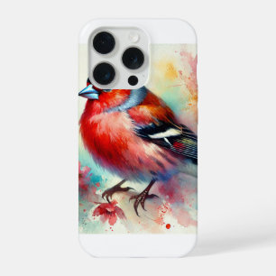 Red Winged Finch 251024AREF121 - Watercolor iPhone 15 Pro Case