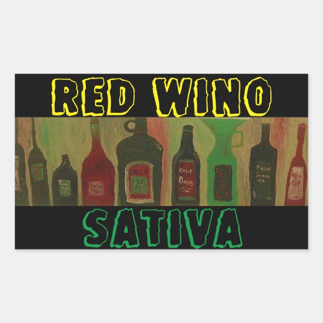 RED WINO SATIVA STICKER (Front)