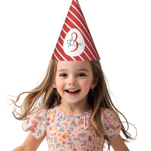 Red Winter Bear & Snowmen Winter Wonderland Party Hat