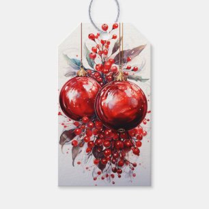 Red Winter Berry: Richness of Red Gift Tags