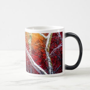 Red winter night magic mug