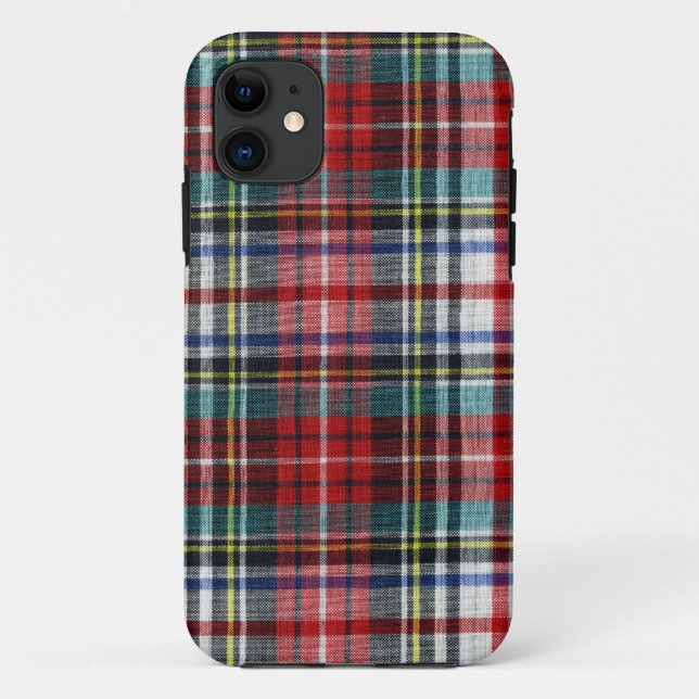 Red Winter Noël Plaid iPhone 5 Coque (Dos)
