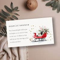 Red Winter Sleigh Display Shower Baby Baby Shower