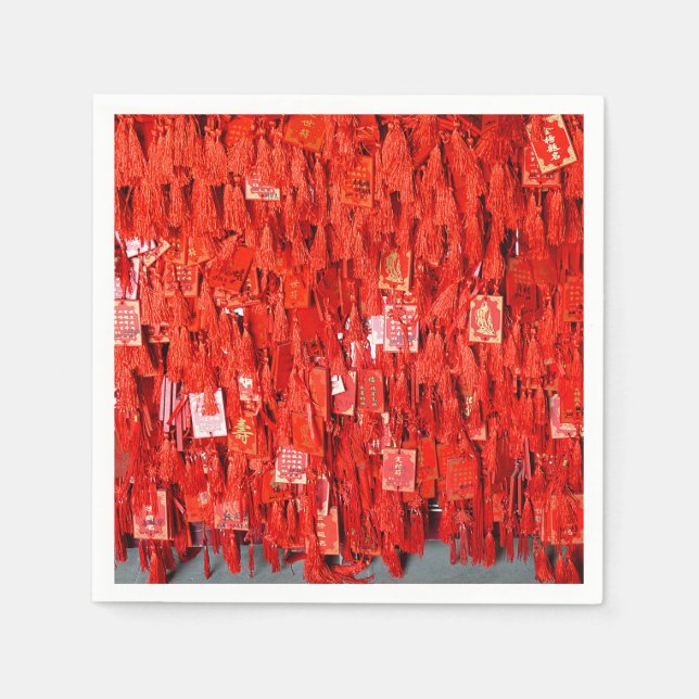 Red Wishes Napkin (Front)