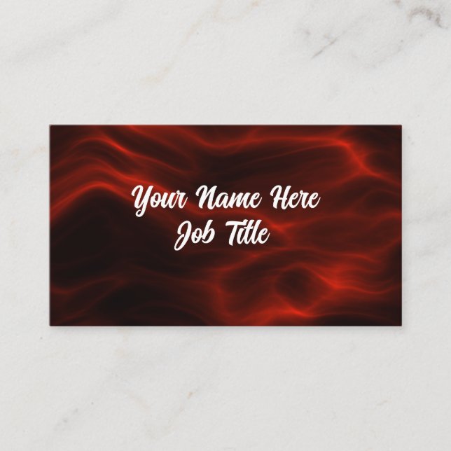 Red Wisps  Business Card (Front)