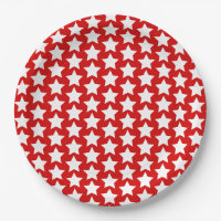 Red with a White Stars Pattern