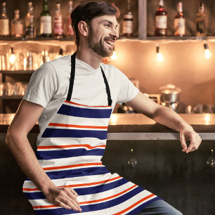 Red With Blue Stripes Apron
