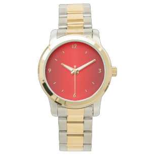 Red with Gold Numbers Watch