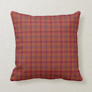 Red with Orange Squares Pillow