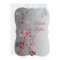 Red with Silver Butterflies Wedding Invitation