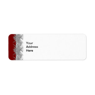Red with Silver Tinsel Label