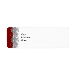 Red with Silver Tinsel Label