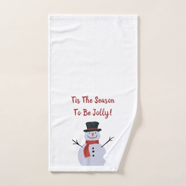Red With White  Hand Towel (Hand Towel)