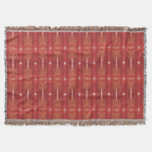 Red With White Patterned Throw Blanket
