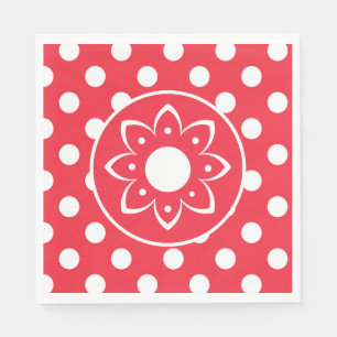 Red With White Polk Dots Napkin