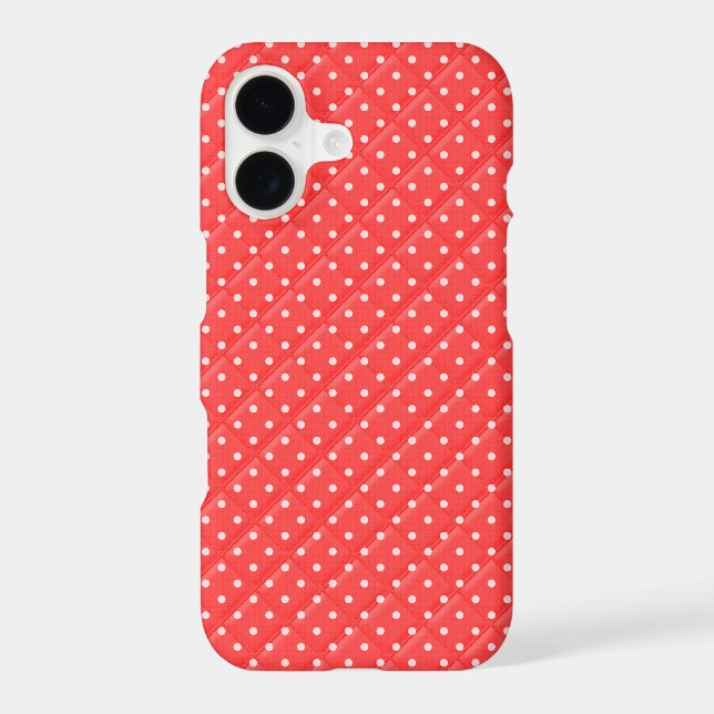 red with white polka dot quilt design (Back)