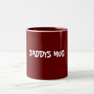 Red with White Text "Daddys Mug" Mugs for Dad
