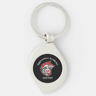 Red Wolf Personalized Silver toned Keychain