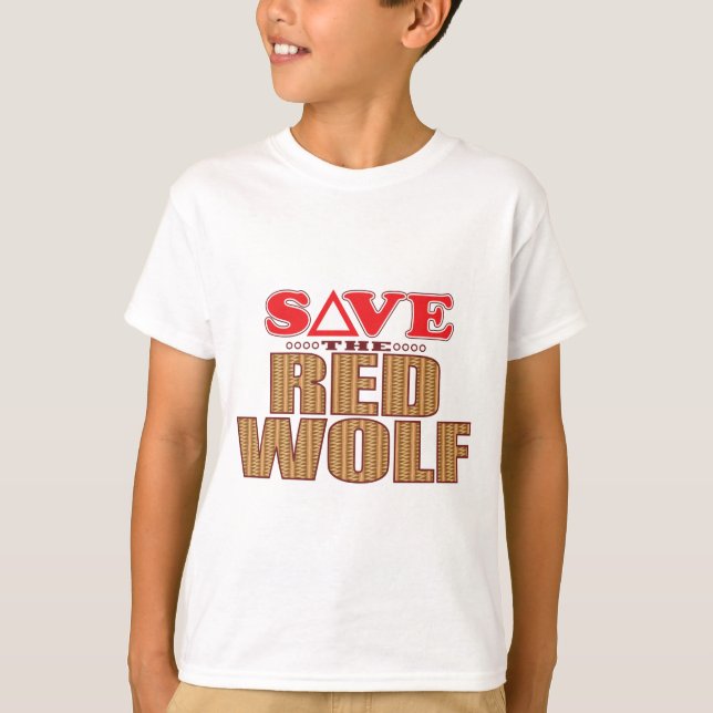 Red Wolf Save T-Shirt (Front)