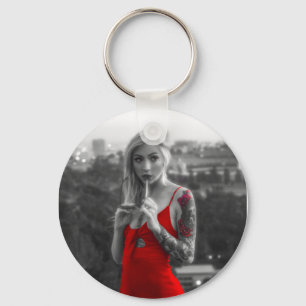 Red woman keychain