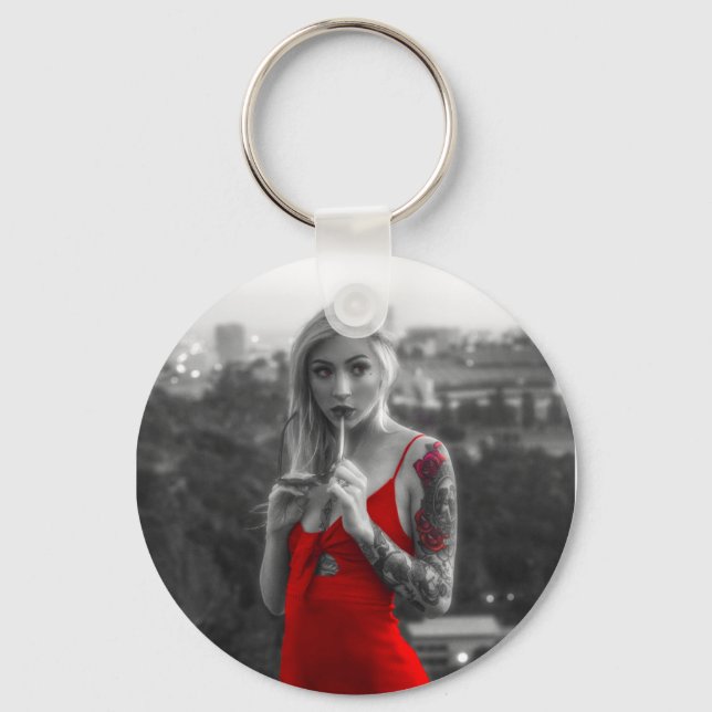 Red woman keychain (Front)