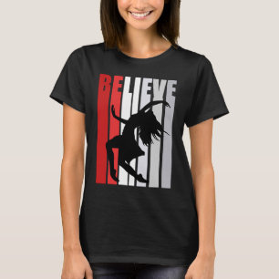 Red Womens Believe Dance Motivational Dancer Girls T-Shirt